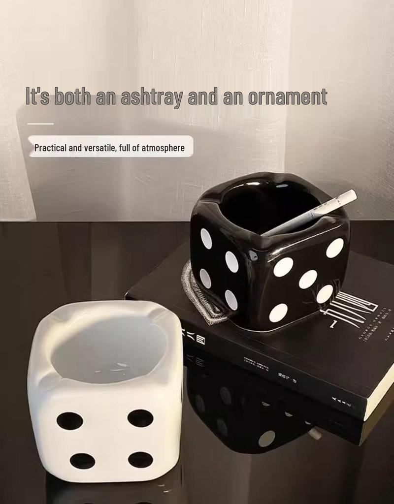 High-End Creative Ceramic Ashtray: Unique Tabletop Gift for Boyfriend, Trendy & Stylish