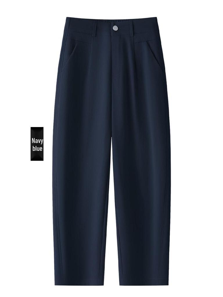 Summer High-Waisted Wrinkle-Resistant Banana Scythe Pants 2025 - Petite, Versatile, Casual Nine-Point Loose Fit