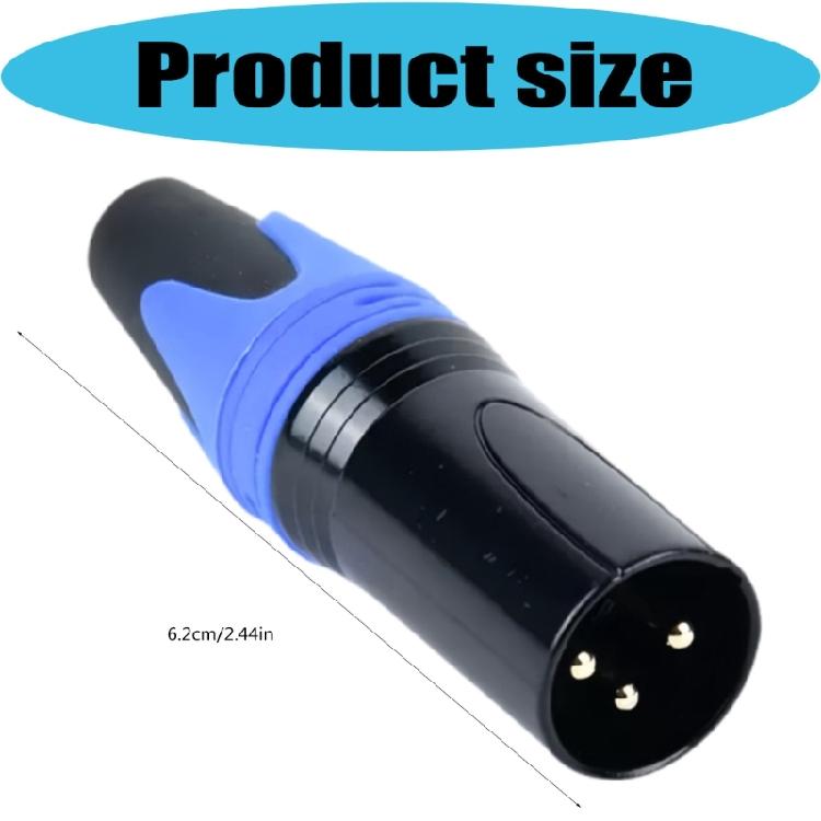 Heavy Type XLR Male Female Connector Zincs Alloys XLR Cable Connector For Stable And Secure Audios Connection