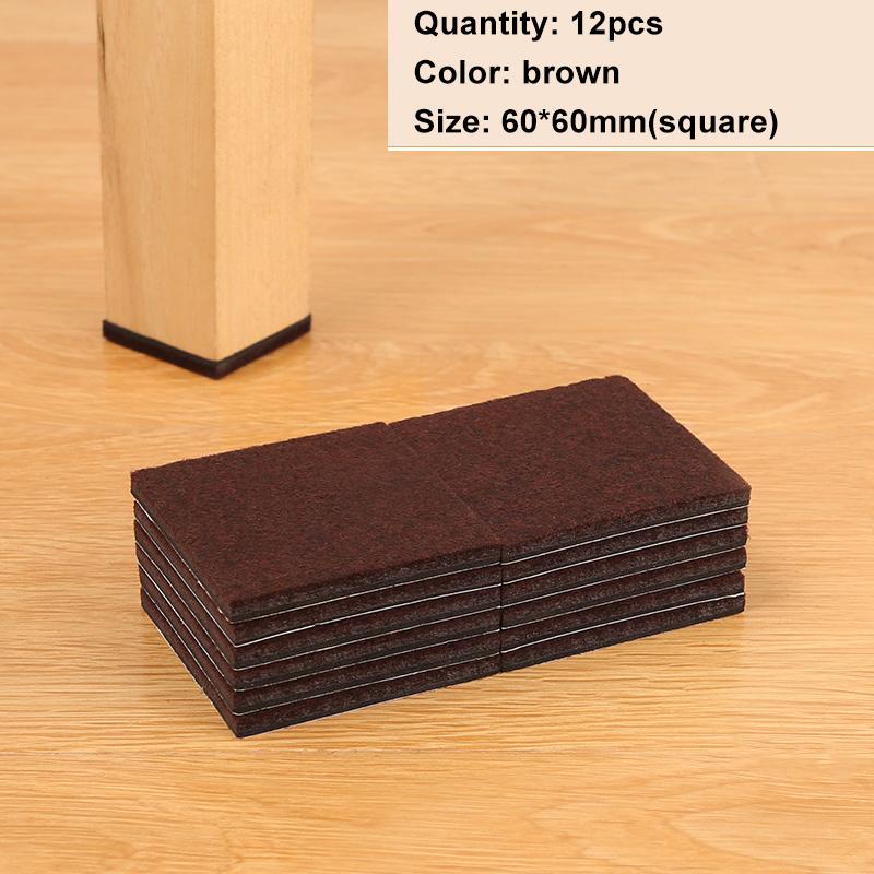 Felt Pads Furniture Feet Protector 5mm Square Table Chair Leg Stickers Cover Mats Wood Floor Protectors Bottom Anti-Slip Pads