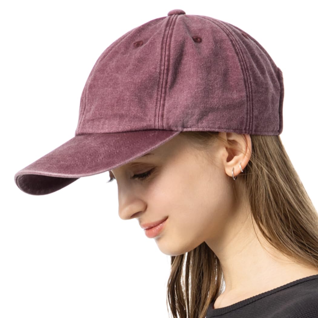 

Large Deep Washed Classic Small Face Cool UV UV Size Vintage Style CAP Size [Loo&c] Hat, Size, Cap, Women s, Cap, 100% Cotton, Touch, Protection,