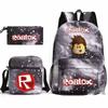 Large Capacity Schoolbag with Shoulder Strap; Student Three-piece Pencil Case Set