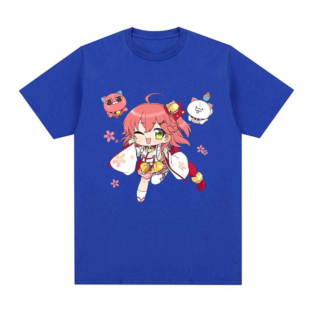 Hololive English VTuber Sakura Miko Kintoki Mikop T Shirt Unisex /Women Harajuku Graphic Tshirt Unisex Streetwear Cartoon Cotton Tee