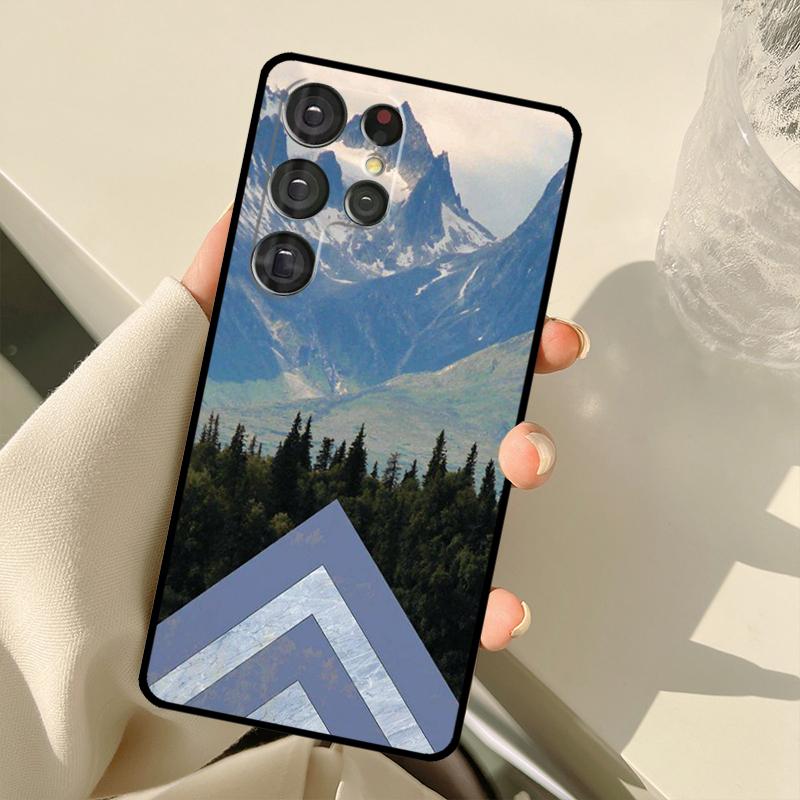 Forest Geometry Wood Nature Phone Case For Samsung Galaxy S20 FE S21 FE S22 Ultra Note20 Note10 S8 S9 S10 Plus Cover