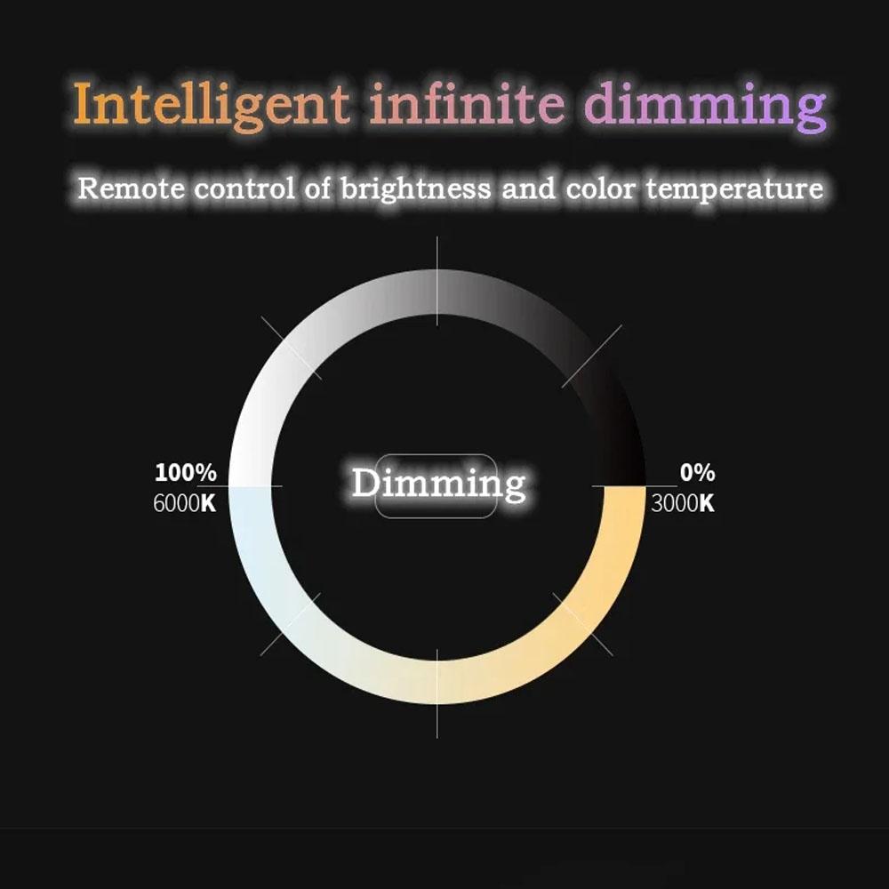 E27 Ceiling Fan with Light Invisible Telescopic Blade Silent Remote Control Dimming Bedroom Home LED Lighting Ceiling Fans New