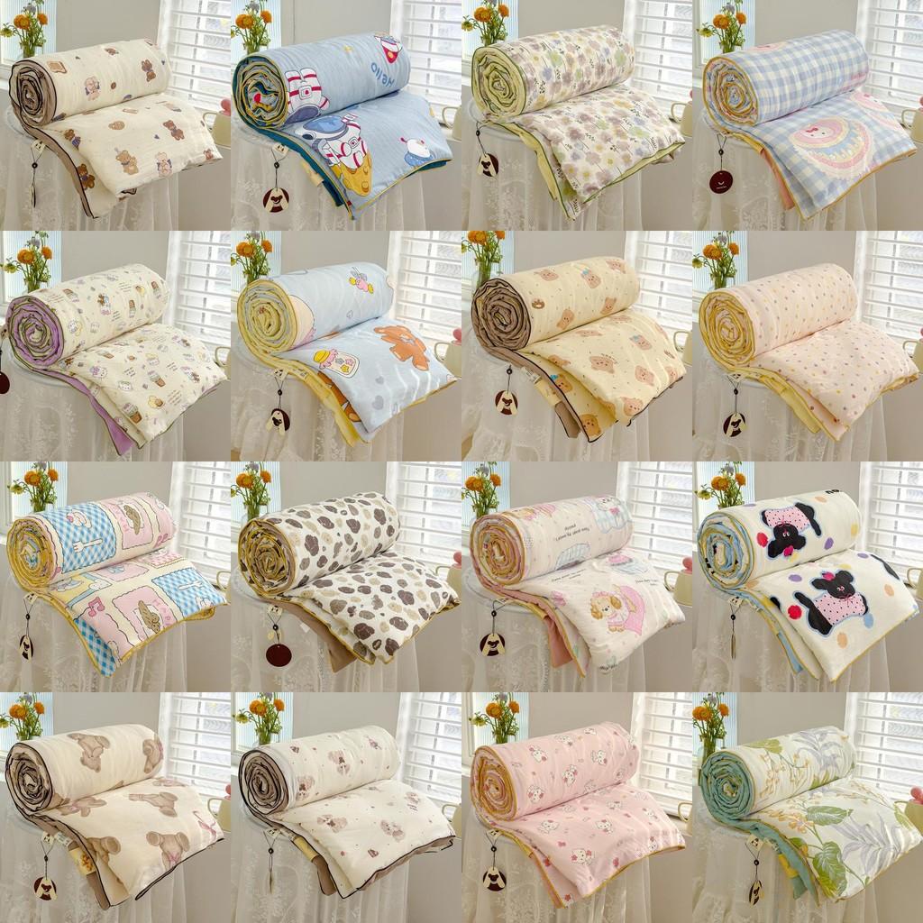 Flower Animal Cake Print Summer Air Conditioning Blanket Quilt Gift