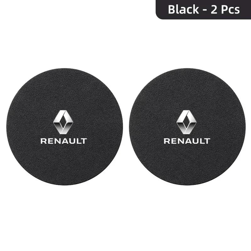 

For Renault 2026 New Hub Caps Car Coaster Water Cup Holder Anti-Slip Pad Suede Accessories For Renault Megane 2 3 4 Twingo Clio