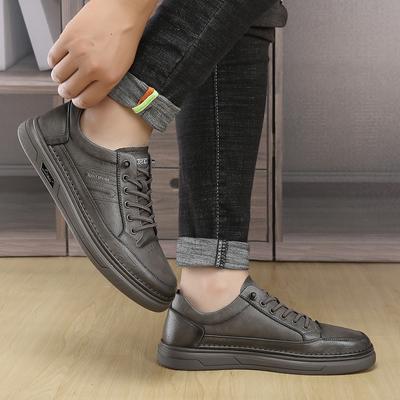 Berühmte Marken Herrenschuhe Hochwertiges Leder Britische Mode Freizeitschuhe Leder Flache Schuhe Halbschuhe Turnschuhe Sapato Masculino