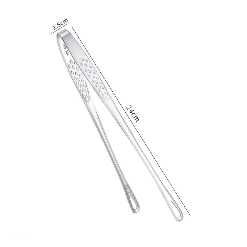 1Pc Extended Stainless Steel Barbecue Tongs For Home And Grill Use - Household Food Tongs For Cooking And Barbecue