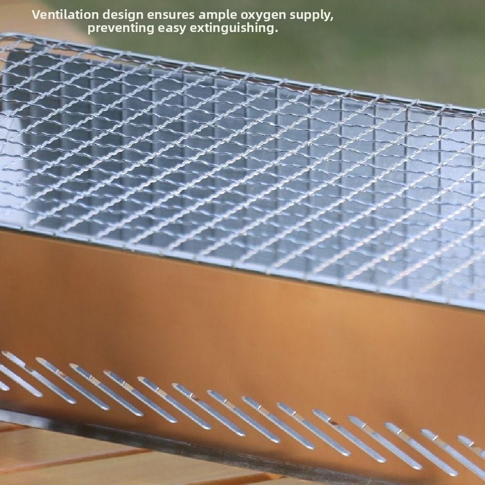 Stainless Steel BBQ Grill Rack Portable Grill Burn-er Stand BBQ Tools Folding Barbecue Grill  Home