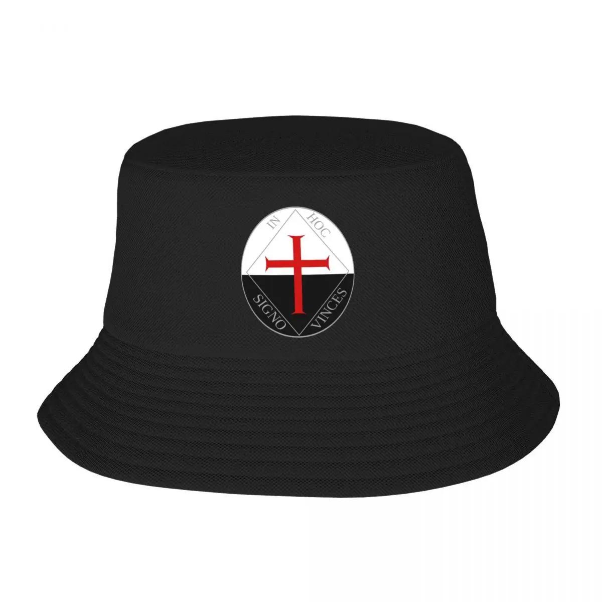 

Custom Knights Templar Seal Crusades Symbol Beach Bucket Hat Unisex WomenUnisex Summer Fisherman Cap