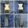 Prada 2VZ135 Stoff Rucksack Reisetasche mit Dreieckslogo Plakette Marine Schwarz Weiß Anhänger Inklusive Aufbewahrungsbeutel