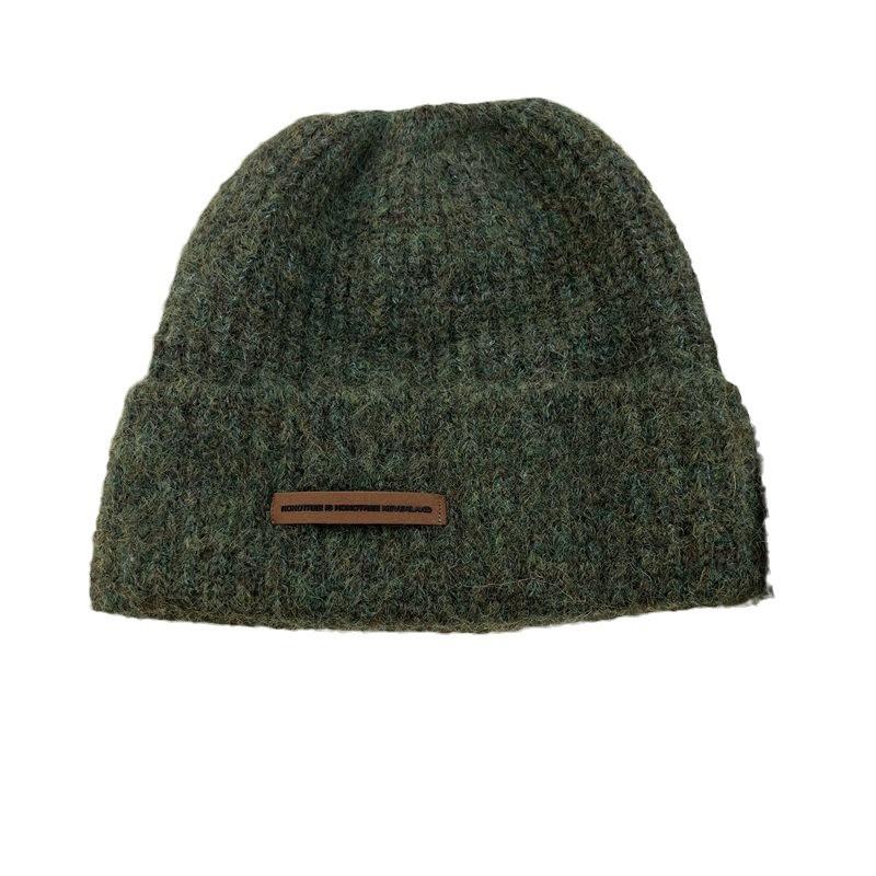 Knitted Hat Children's Winter Warm Bald Hat Lazy Wind Wool Pile Hat Big Head Circumference Show Face Small Cold Hat
