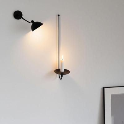 Metal Wall Mounted Candle Holder 43cm Long Versatile for Wedding Ambiance Quick Installation