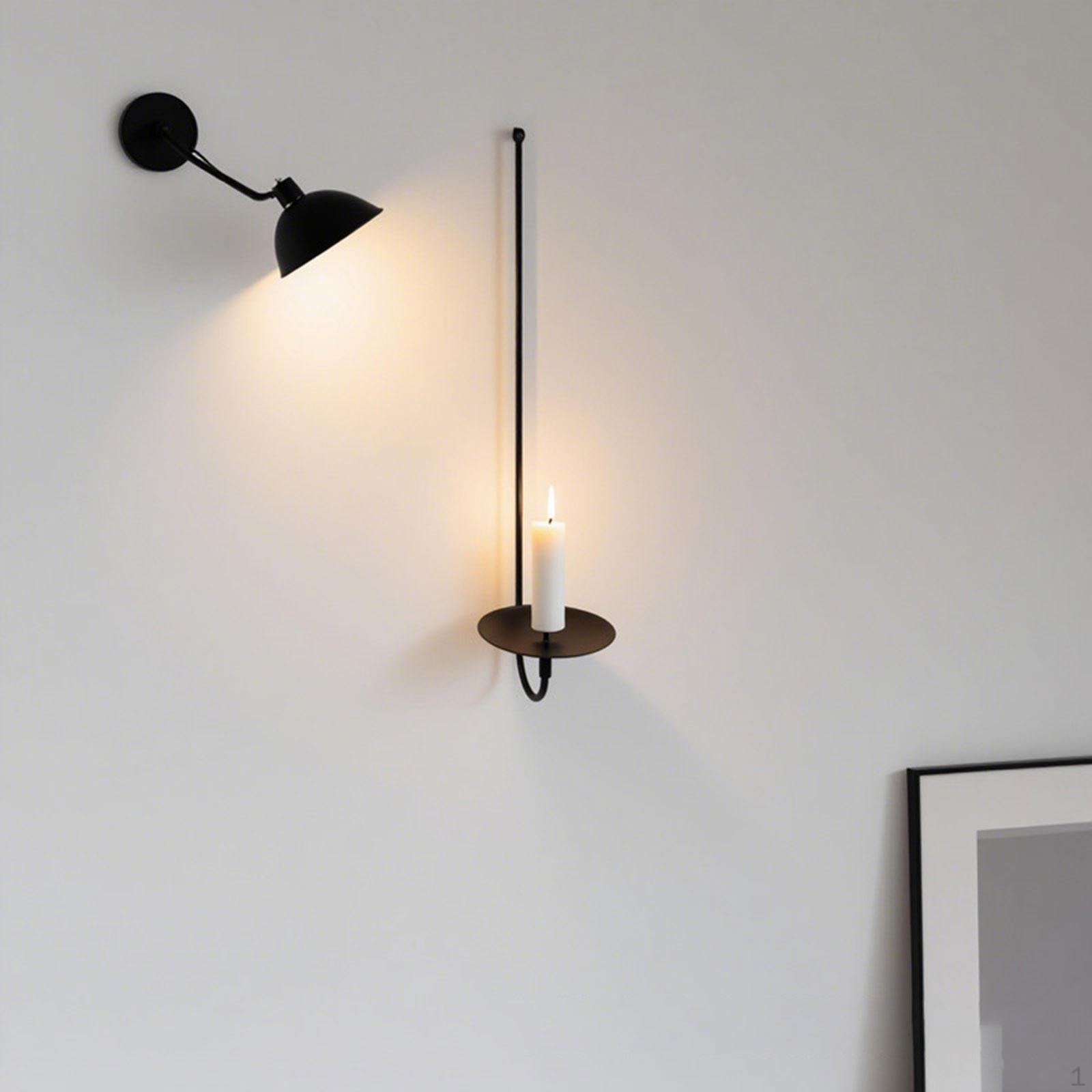 Металлический настенный подсвечник длиной 43 см, универсальный для свадебной атмосферы, быстрая установка