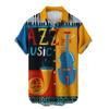 Summer New Plus Size Hong Kong Style Men's Shirt with Digital Printing Casual Short Sleeved Shirt for Men