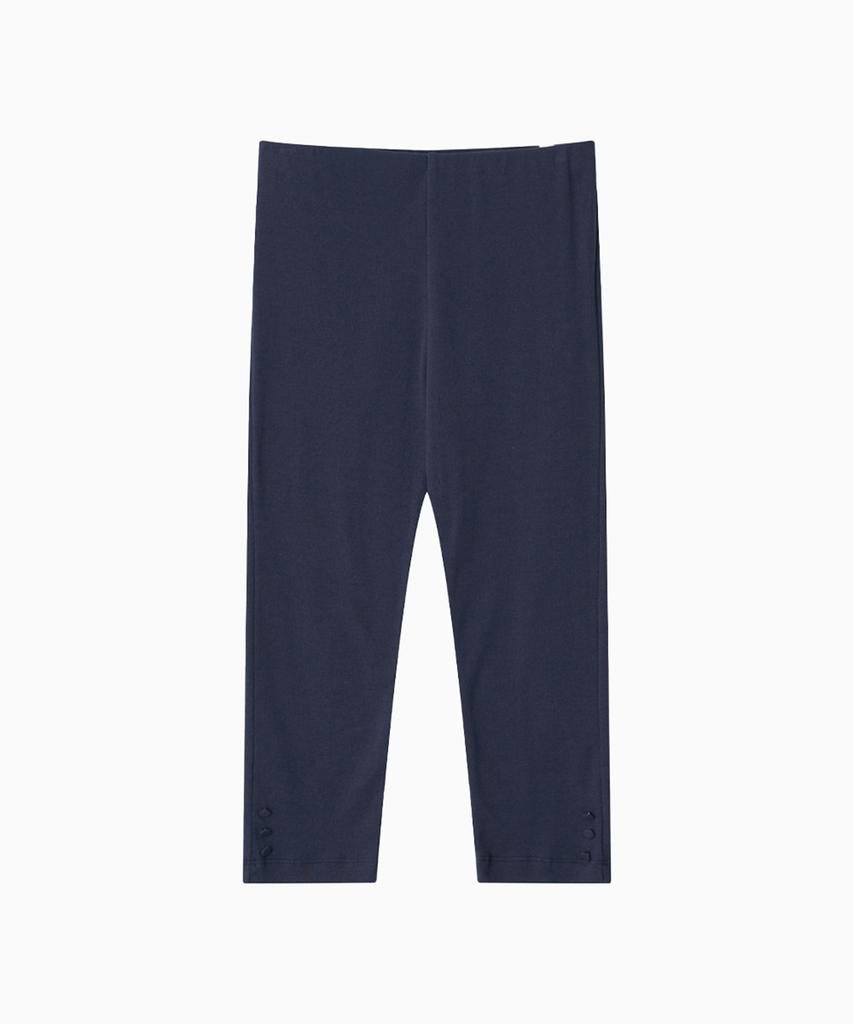 Ohesio Slim Button Point Leggings, Navy
