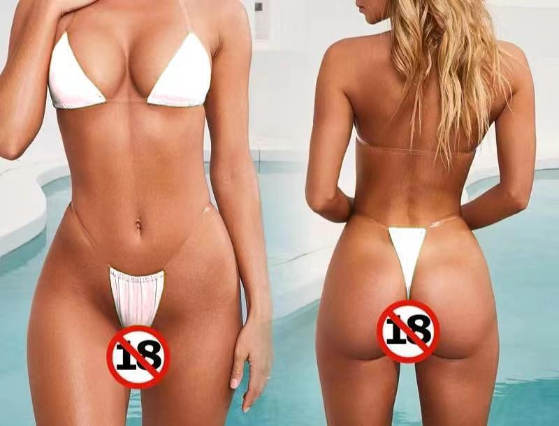 

Изящный разноцветный бикини с невидимыми бретелями Triple Extra Large (3XL)