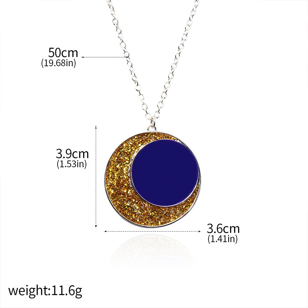 Anime The Owl House Necklace Amity Blight Moon Pendant Necklace for Women Men Jewelry Accessories