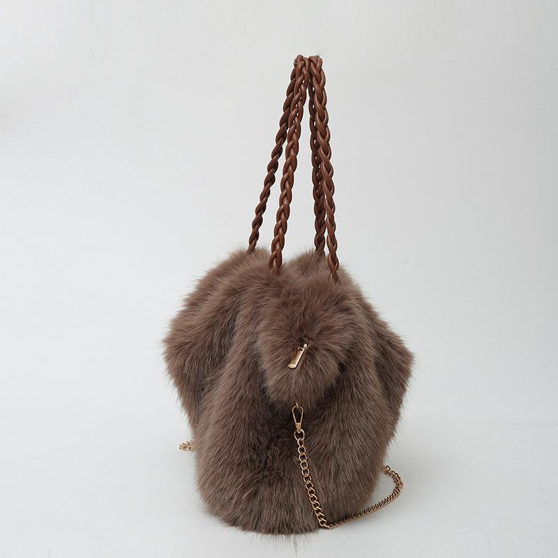 Women's Plush Shoulder Bag Large Capacity Tote Bag