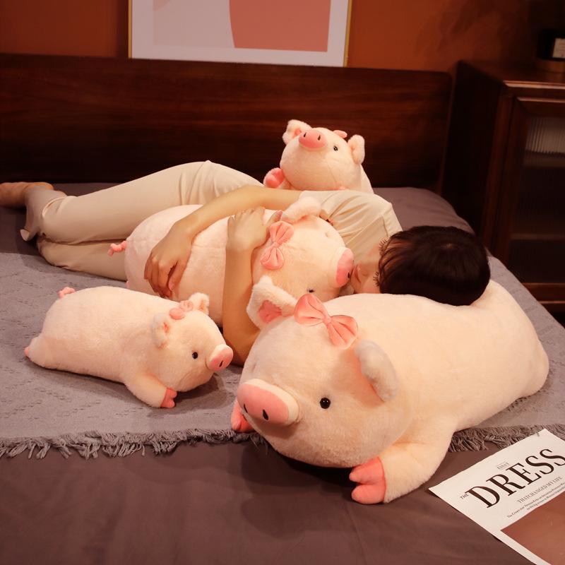 Cute Pink Pig Plush Toy Doll Soft Cute Pig Cloth Doll Throw Pillow Children Soothing Sleeping Doll