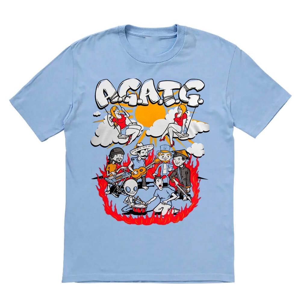 НОВИНКА Поджигатели Получают Всех Девушек - Кольцо Пламени Синяя Футболка Все Размеры KK136 Унисекс Футболка XL