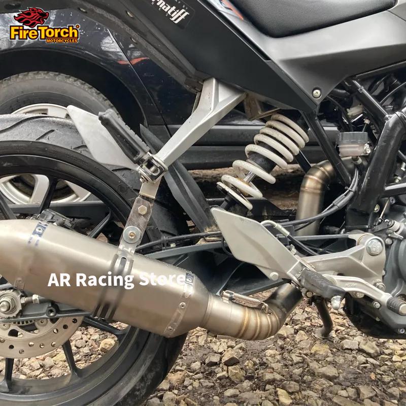 Motorcycle Exhaust Muffler Espace Moto 50.8mm Stainless Steel Mid Pipe For KTM DUKE 390 200 DUKE200 DUKE390 2012 2013 2014 2015