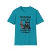 Unisex Softstyle T-Shirt Mens Womens Tees Top Grumpy Cat Monday Called Funny Vintage Phone Tee