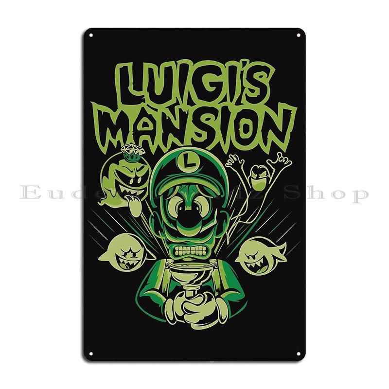 Luigi’S Mansion: Neville Portrait Metal Signs Wall Mural Kitchen Design Wall Decor Tin Sign Posters