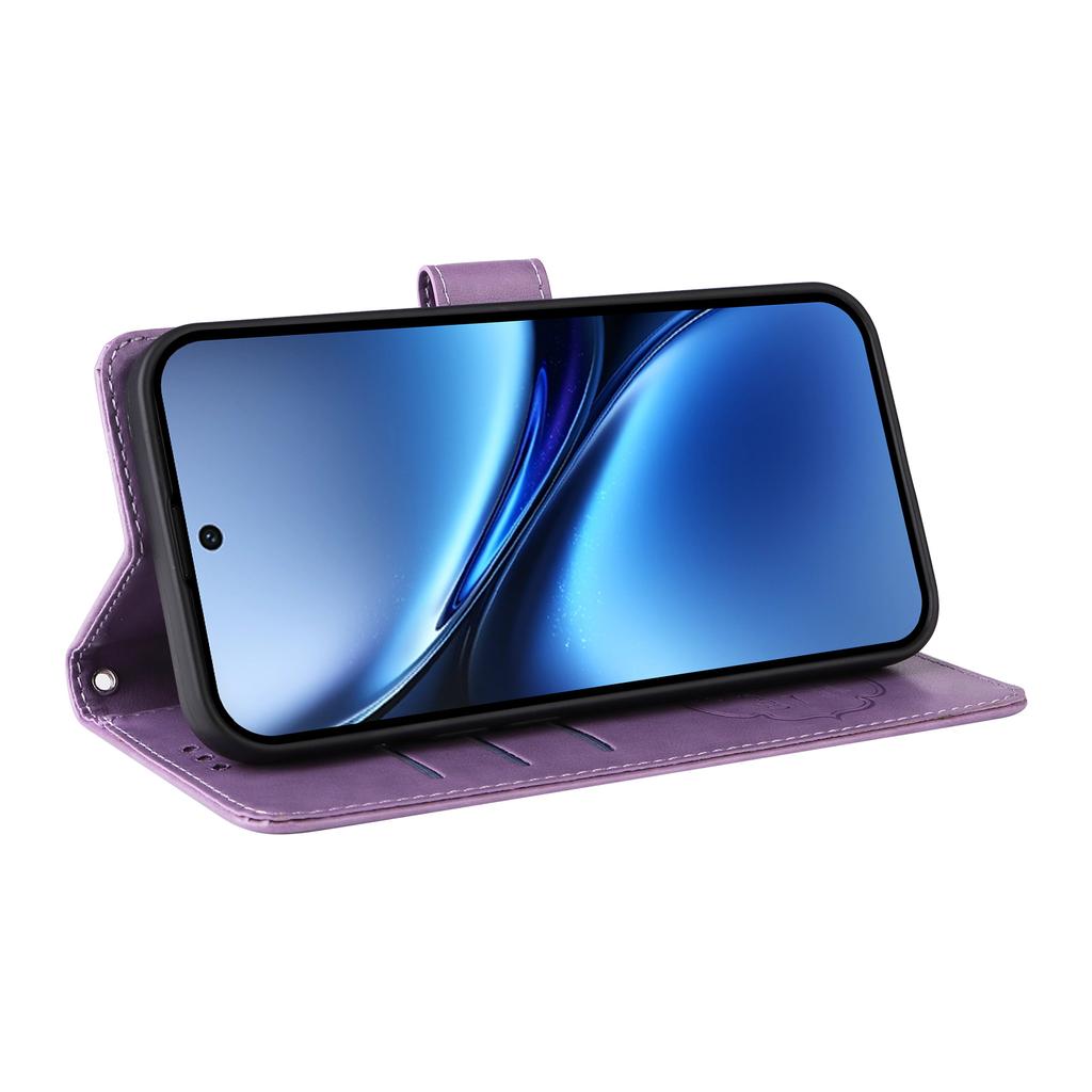 Dla vivo X200 5G Skórzane Etui Motyl Kwiatowy Nadruk Portfel Stojak Pokrowiec