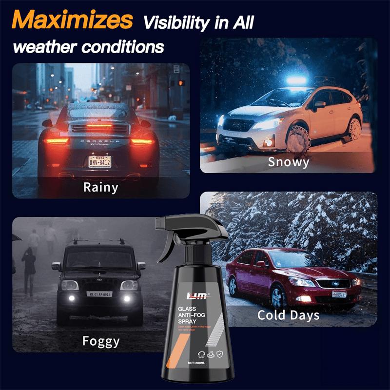 Sprej proti zamlžování čelního skla Dlouhotrvající odmlžovač skla do auta na okna zrcátka, proti zamlžování, odpuzovač deště (500 ml)