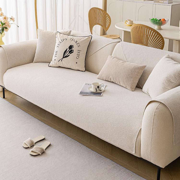 1 Stück Einfarbiger Sofakissenbezug, Maschinenwaschbar, Haustierfreundlich, Modern Minimalistisch Chenille Sofabezug Geeignet für Schlafzimmer-, Wohnzimmer-, Bürodekoration