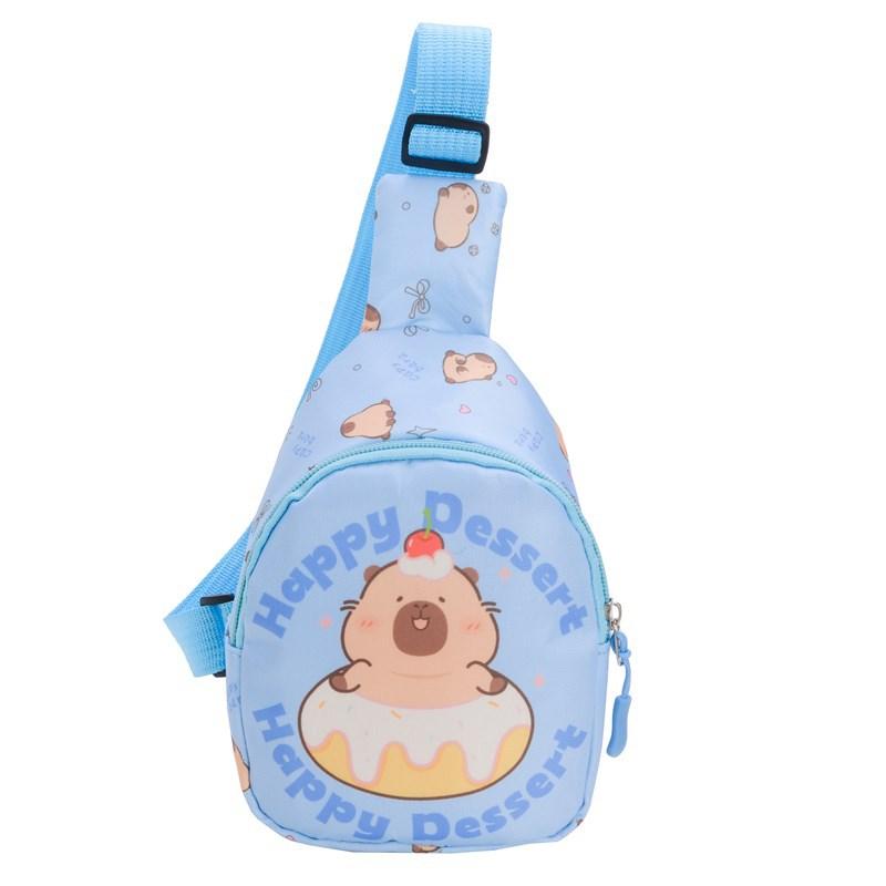 Bedruckte Donut Capybara Schulter-Crossbody-Brusttaschen Kindergeschenke Cartoon