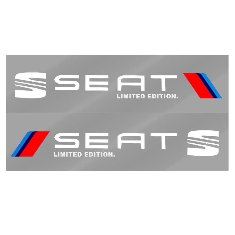 2Pcs Car Body Decoration Stickers Door Personalized Sporty Stickers for Seat Leon Alhambra FR Altea Ibiza Toledo Cordoba Arona 5 6 MII