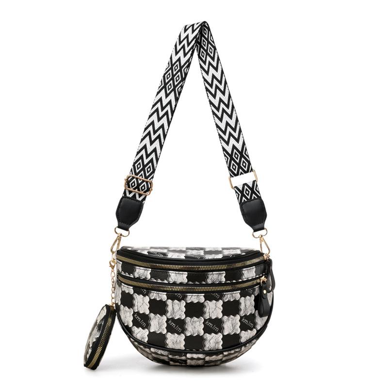 

Модная высококлассная новая клетчатая сумка-мессенджер, класс, поездки на работу, универсальная, на одно плечо, сумка-мессенджер, женская чёрный