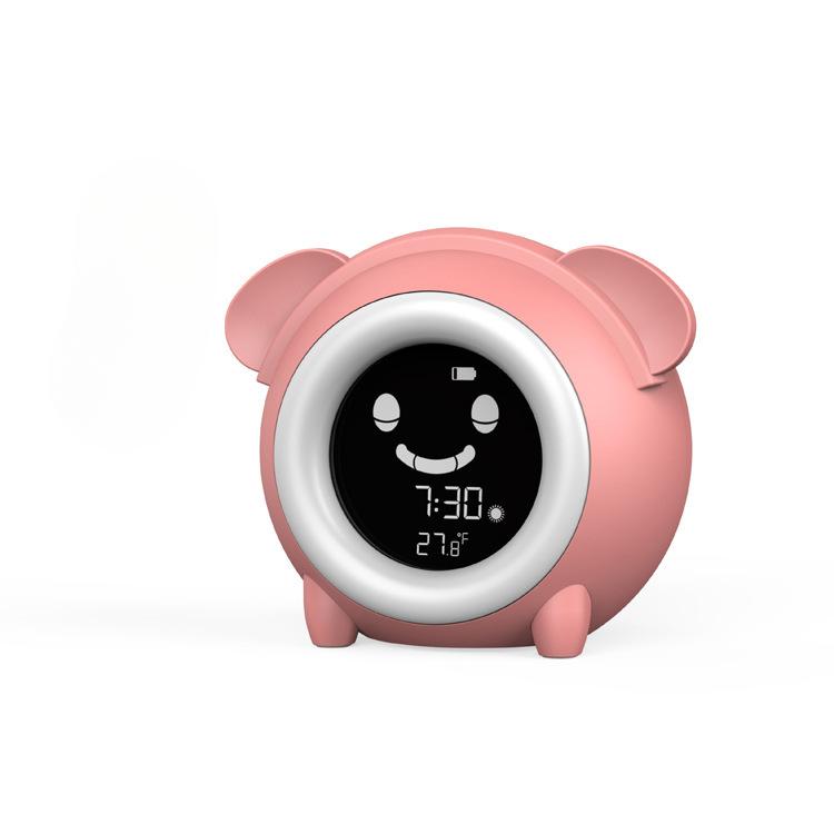 Creative Cartoon Animal Night Light Alarm Clock Multifunctional Children's Student Bedroom Alarm Clock LED Night Light Stand Clock