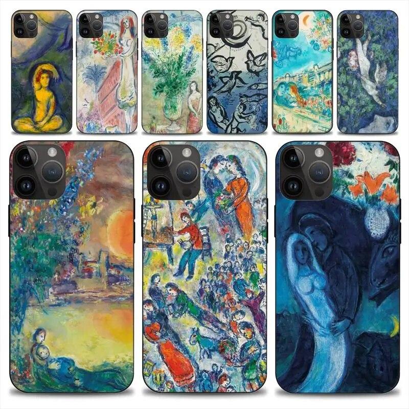 

Marc Chagall Art Phone Case For iphone 14 13 12 11 Pro Max Mini X 7 8 Soft Case