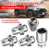 5PCS M12 x 1.5 Locking Wheel Bolts Anti-Theft Lug Nuts for Toyota Aluminum Alloy With Security Socket 43x25mm Zinc Plated