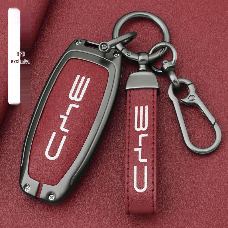 BYD Key Case for Models: Qin, Han Plus DMI, Song Pro, Tang, Yuan, Destroyer 05, Seagull, Dolphin, and Lion – Shell Buckle Design