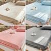 1pc Cozy Fitted Sheet Mattress Protector Soft Warm and Breathable Multiple Colors, Green, Purple, Gray Snug Fit for All Seasons Perfect for Bedrooms