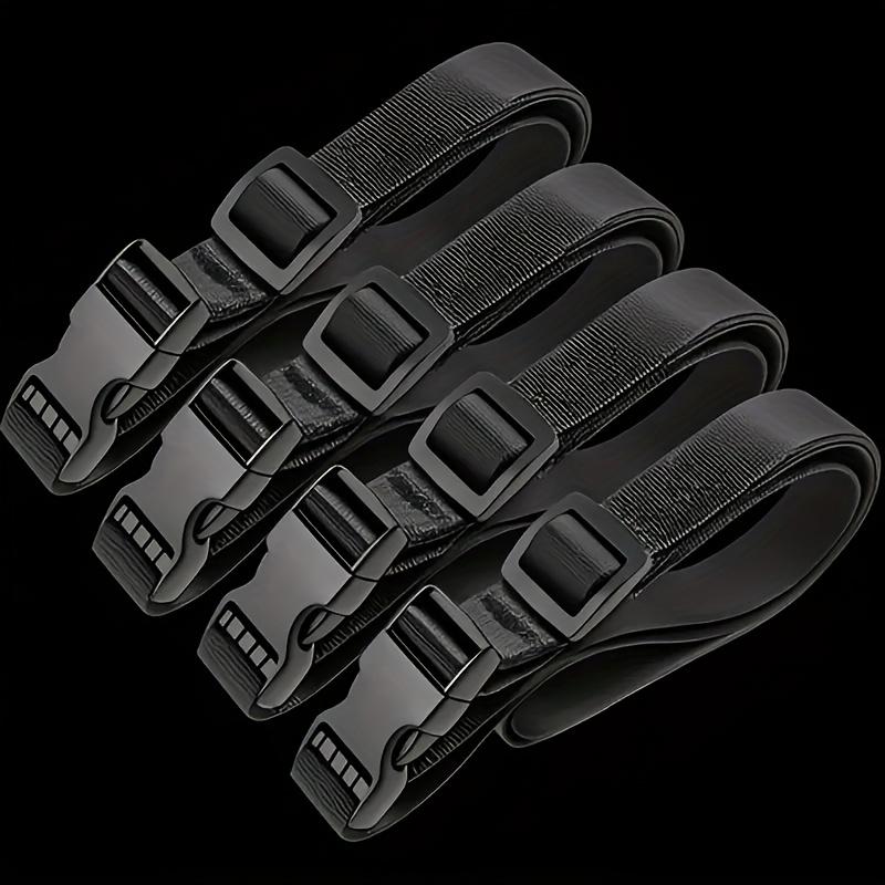 Set of 4 Durable Nylon Adjustable Straps with Metal Buckles for Travel and Camping