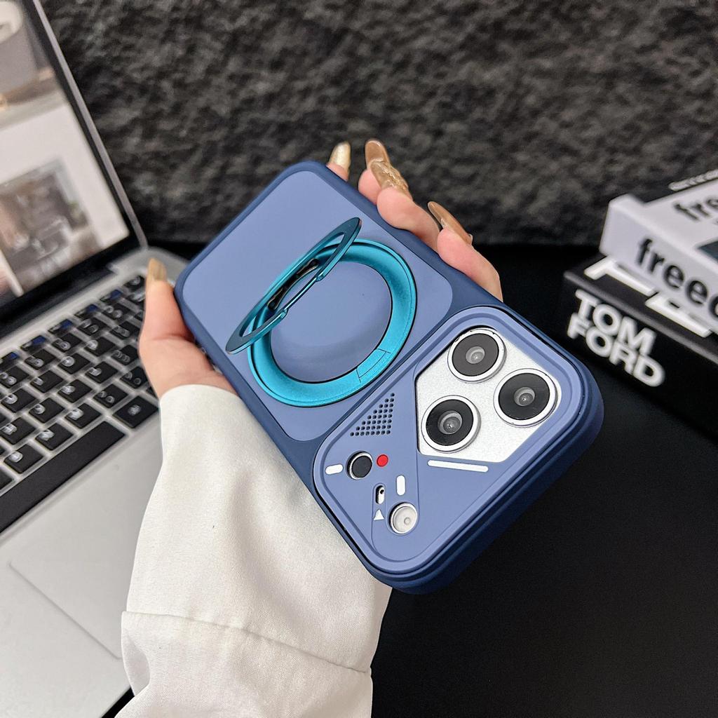 360° Rotating Magnetic Stand for iPhone 17 Pro Max/16 Pro Max Matte Anti-drop Case