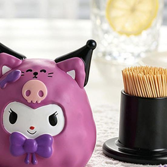 Cartoon Animal Toothpick Box with Dust-proof Lid Decorative Toothpick Holder Dispenser Organizer Container for Home Office Restaurant