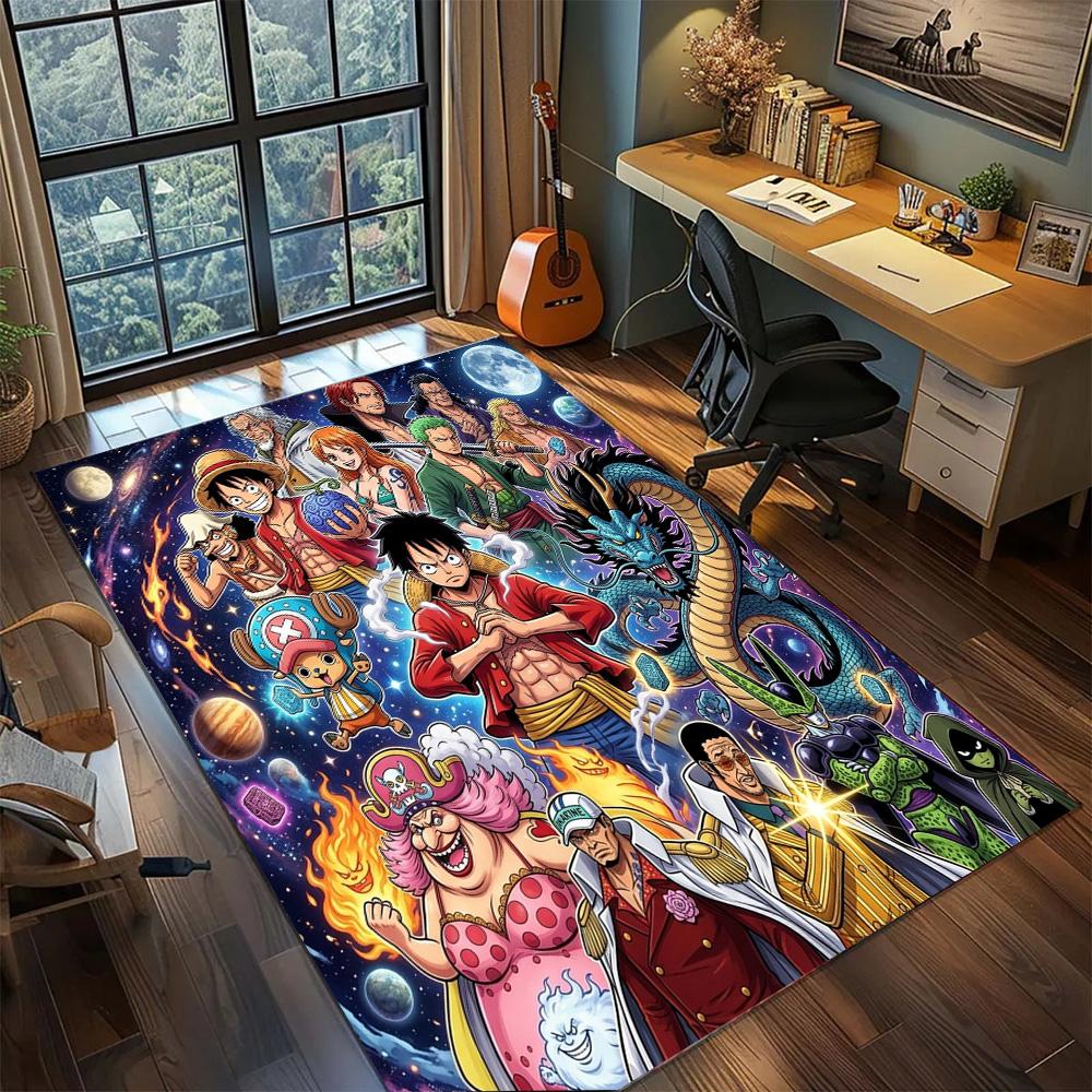 One Piece Luffy Large Area Floor Mat Washable Non Slip Rug Carpet Gamer Bedroom Home Room Decor.-TING
