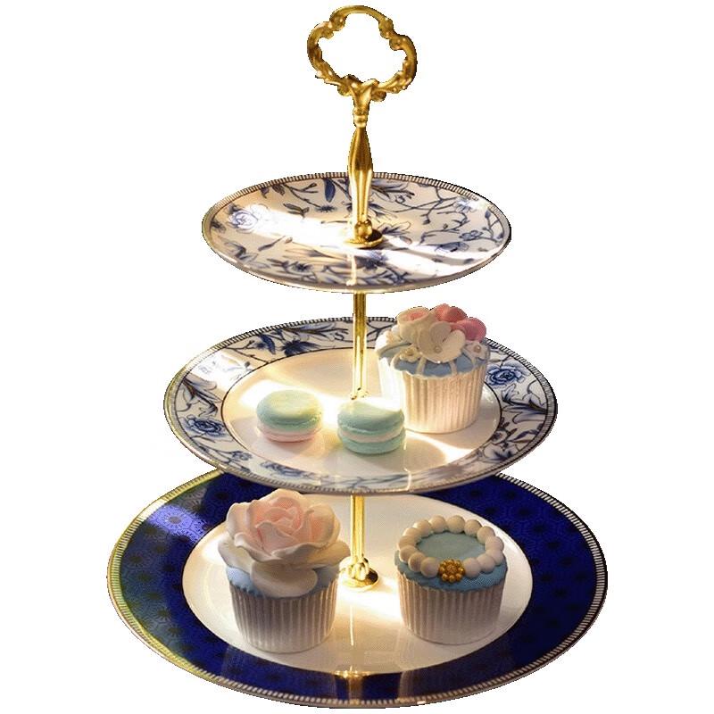 Elegant European Ceramic Multi-Tier Dessert & Fruit Stand