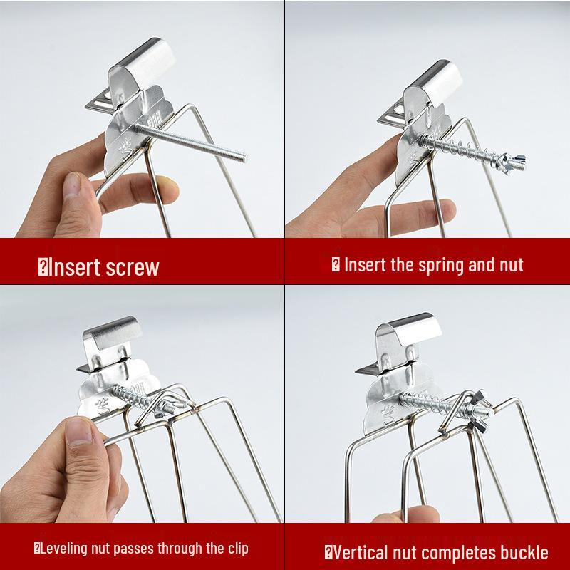 Stainless Steel Heavy-Duty Roast Duck Clip with Screws