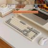 Creamy Gray Wired Mechanical-Feel Luminous Keyboard and Mouse Set