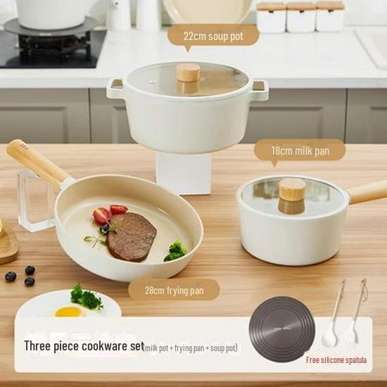 

Керамическая сковорода и молочник Neoflam с антипригарным покрытием для газовых и индукционных плит