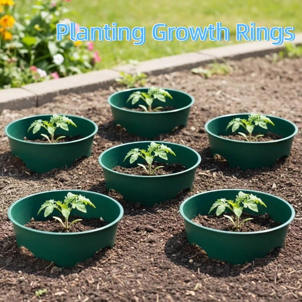 2 Pieces Deep Watering Planting Growth Rings Smooth Edges Root Watering Deep-Root Irrigation Basin Grass Prevention