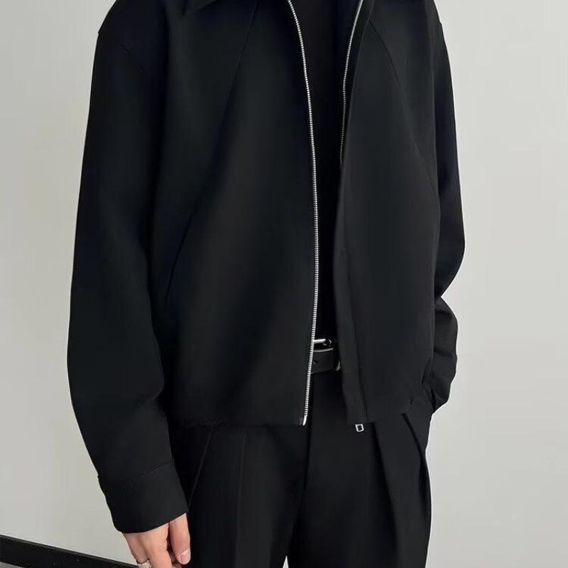 Herren Retro Japanische Yamamoto-Stil Jacke: Vintage, Used-Look, Lässiger Reversmantel für Frühling und Herbst.